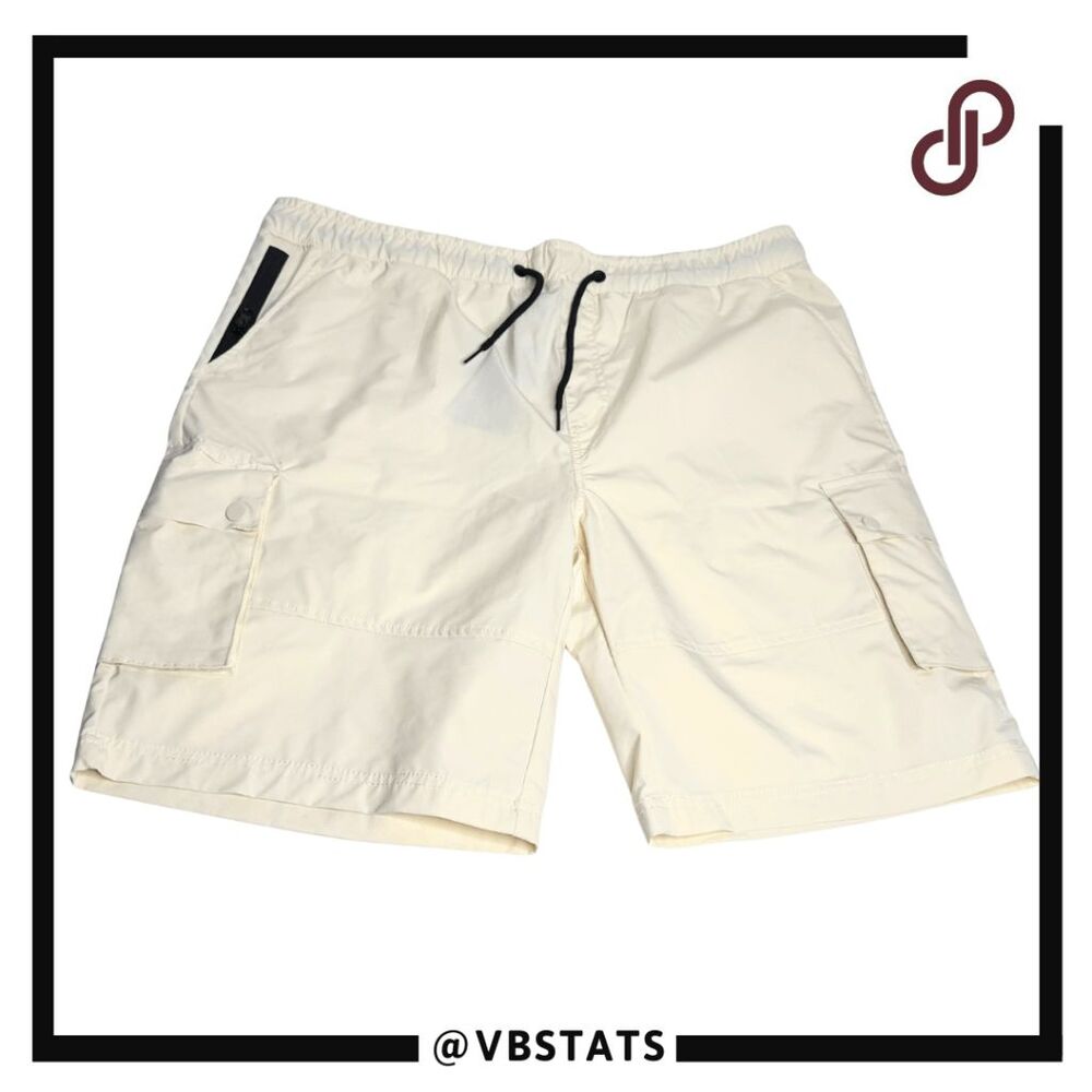 Jump‎ Start Men's Moisture Wicking Quick Dry Cargo Shorts Cream Size XXL NWT